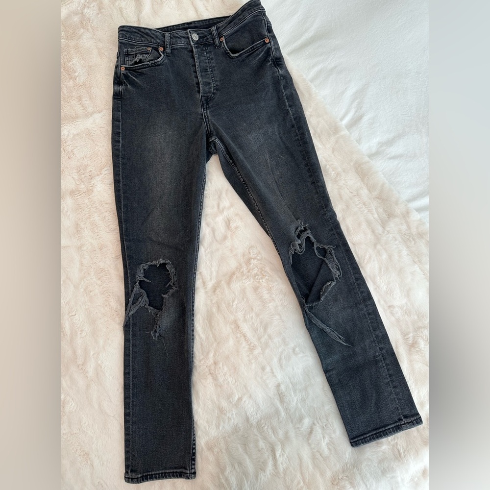 H&M Distressed Black Jeans